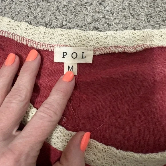 POL Celestial Patchwork Cropped Knit Top - Picture 3 of 5